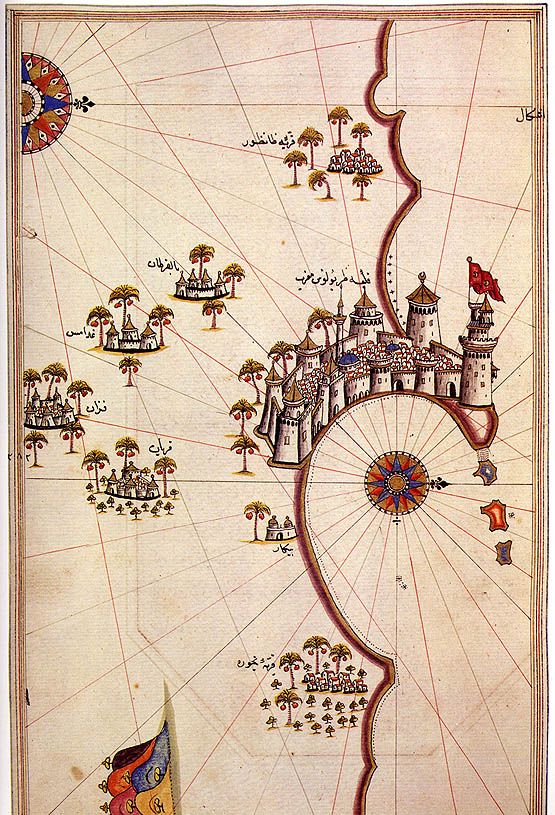 Picture Of Map Of Tripoli By Piri Reis