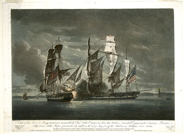 Picture Of Privateer Naval Battle Off Halifax